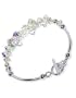 Made with Swarovski Elements� Austrian Clear AB Crystal Bracelet in .925 Sterling Silver with 7.5" Toggle Clasp