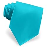 Turquoise Extra Long Tie by Elite Solid - Turquoise Silk