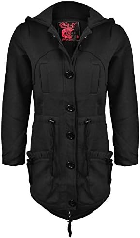 Miss 21 Womens Hood Toggle Duffle Trench Hooded Pocket Winter Jacket