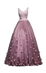 V-neck Floral Print Tulle Corset   Waistline Lace Evening Dress/Prom Dress 