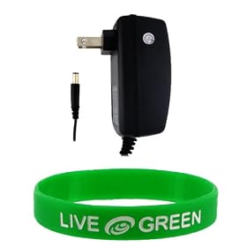 Laptop Netbook AC Wall-Home Charger Adapter for MSI Wind U100 Laptops (Laptop NOT Included) + Bonus Young Micro TM - Live Green WristBand