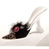 Black Lace w/ Maribou High Heel Bottle Holder