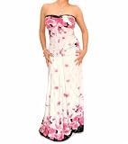 Blue Banana Pink and White Sequin Maxi Dress