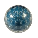 100 Sided Light Blue Dice Round in Black Suedine Pouch