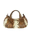 Ghibli Dark Brown Reptile Leather Large Satchel Bag
