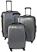 Produkt-Bild: Kofferset 3tlg Reisekoffer Trolly-Set Polycarbonat Hartschale t3 silber