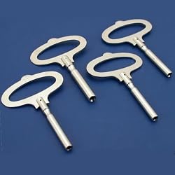 4 Antique French Clock Keys Tools Sz 1-4 2.50-3.25mm