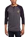 Altamont Men's Bohemian 3/4 Sleeve Henley Rag Shirt, Charcoal, X-Large