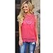 OVERMAL Women Summer Vest Top Sleeveless Blouse Casual Tank Tops Shirt Lace (XL, Hot Pink)