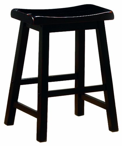 Coaster 29-Inch Dining Barstool, Black Set of 2 Coaster 29-Inch Dining Barstool, Black Set of 2