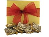 8 oz Box Gourmet Almond Pecan Toffee with Dark Chocolate