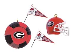 Georgia 4 Piece Sports Ornament Set