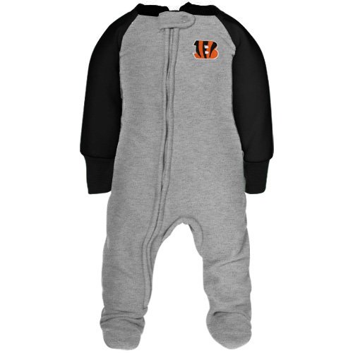 Gerber Cincinnati Bengals Infant Ash-Black Fleece Footed Sleeper (5T)