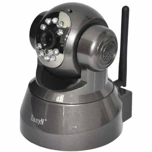 Caméra IP de surveillance EasyN Wireless IP Camera FS-613B-M166 (brunâtre) objectif 3.6mm wifi WLAN/LAN, microphone intégré, DDNS système gratuit intégré, alarme par courrier électronique pour intérieur