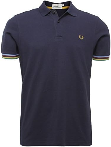 Fred Perry Bradley Wiggins Champion Tipped Polo Shirt M Navy