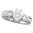 18K White Gold Diamond Engagement Ring Semimount - CENTER STONE NOT INCLUDED - 1.00 Ct.