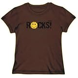 T-Shirt Womens Brown  Haiti ROCKS ! - SMILEY Countries