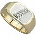0.08 Ct.T.W. Round Brilliant Cut Diamonds, Two Tone 14Kt. Gold. Two Tone Men's Diamond Ring