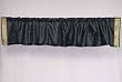 Black Sari Rod Pocket / Pole Top Valance - Pair