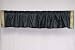 Black Sari Rod Pocket / Pole Top Valance - Pair