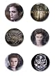 The Twilight Saga: New Moon - Merchandise (6 Piece Button Set - Edward #1) (Size: 1" Each)