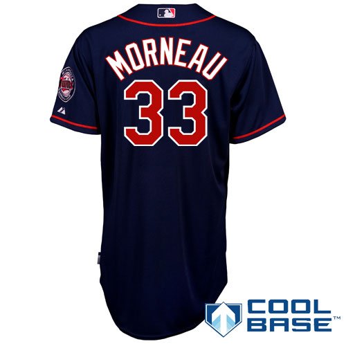 MLB Men's Minnesota Twins Justin Morneau Six Button Cool Base Authentic Road Jersey (Navy, 40/Medium)