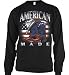 American Made Mens Cowboy Thermal Shirt, American Flag Cowboy Boots and Hat Design Design Thermal