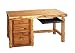 Log File Desk w/ Keyboard Slide & Liquid Glass Finish: Log File Desk - Left Side File