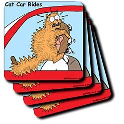Rich Diesslins Funny General - Editorial Cartoons - Cat Car Rides - Coasters