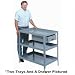 Lyon DD3104 Stationary Tool Stand with 3 Tray, 20" Width x 28" Depth x 34-1/4" Height, Dove Gray