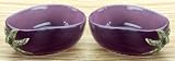 Eggplant Ceramic Snack / Dip Bowls Set Of 2 by Home Gourmet