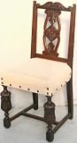 Vintage French Carved Renaissance Set 6 Dining Chairs