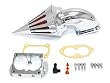 2002-2009 Kawasaki 1500/1600 Fuel Injected Vulcan Meanstreak Cruiser High Quality Chrome Billet Aluminum Cone Spike Air Cleaner Kit Intake Filter Motorcycle