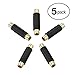 5 Pack RCA Female to Female Coupler Jack Adapter