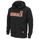 NFL Cincinnati Bengals Classic Heavyweight Full Zip Jacket Adult Long Sleeved Fleece with Hood