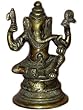 Spritual Gift Seated Ganesh Good Luck Statue Hindu GOD Sculpture