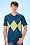 Short Sleeve Oversized Argyle Jersey T-Shirt