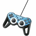 ELECOM PS3�p USB�Q�[���p�b�h PS3�Q�[���p 12�{�^�� �U�� �A�� ���ϋv �u���[ JC-GMU3312SPBU