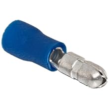 Morris Products 12044 Bullet Disconnect, Vinyl Insulated, Blue, 16-14 Wire Size 0.157"   (Pack of 100)