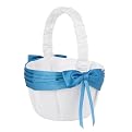 Lasting Radiance Flower Basket - Aqua/ White
