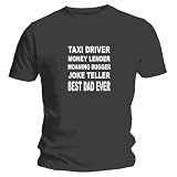 Best Dad Funny Slogan T-Shirt (Large, Black)