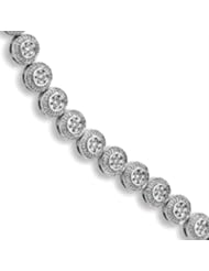 14k Gold White Gold Diamond Tennis Bracelet