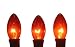 Club Pack of 100 C9 Transparent Amber Replacement Christmas Light Bulbs