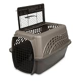 Petmate Two Door Top Load 19-Inch Pet Kennel - Metallic Pearl Tan and Coffee Ground Bottom