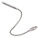 Hama Col de cygne Lampe USB flexible pour PC portable 10 leds Argent