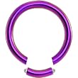 12 Gauge Purple Anodized Titanium Segment Ring