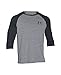 Under Armour Men's UA Tri-Blend 3/4 Sleeve Tee, Greyhound Heather/Asphalt Heather/Stealth Gray, XL