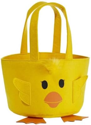 Easter Chick Yellow Felt Basket