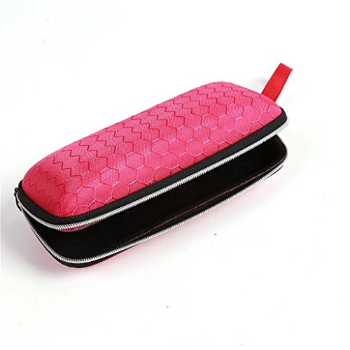 GU Angqi Elegant Portable Zipper Eye Glasses Sunglasses Hard Case Protector Box