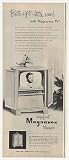 1952 Magnavox Contemporary 21 Console TV Television Print Ad